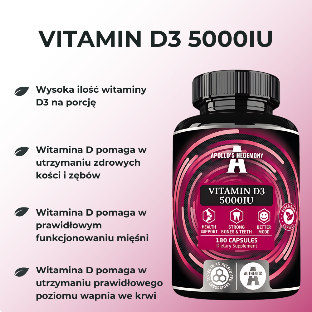 Apollo’s Hegemony Vitamin D3 5000 IU - Suplement diety